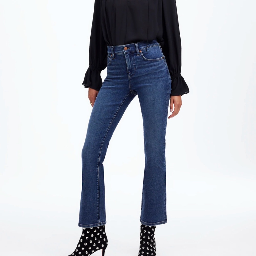 Madewell - Tall kick out crop jeans -  lenoir wash - size: t27